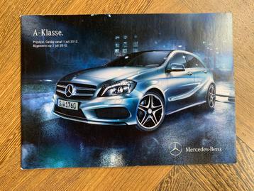 Prijslijst Mercedes-Benz A-klasse W176 2012 nieuw! beschikbaar voor biedingen