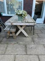 Steigerhouten tafel Gratis ophalen!, Tuin en Terras, Tuinsets en Loungesets, Ophalen, Gebruikt, Eettafel, 6 zitplaatsen