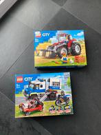 2 sets Lego City tractor en politie, Ophalen of Verzenden, Zo goed als nieuw