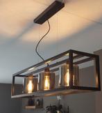 Hanglamp met smoke glass, Huis en Inrichting, Lampen | Hanglampen, Ophalen, Zo goed als nieuw, Minder dan 50 cm