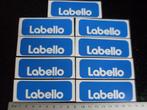 9x sticker Labello logo, Verzamelen, Verzenden, Zo goed als nieuw, Merk
