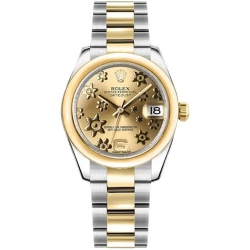 Rolex Datejust 178243 Floral Dial 31mm – Mint Condition 2022, Sieraden, Tassen en Uiterlijk, Horloges | Dames, Zo goed als nieuw