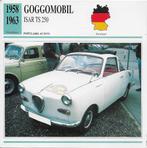 Ma63 autokaart goggomobil isar ts 250 ( 1958 - 1963 ), Ophalen of Verzenden, Zo goed als nieuw, Auto's