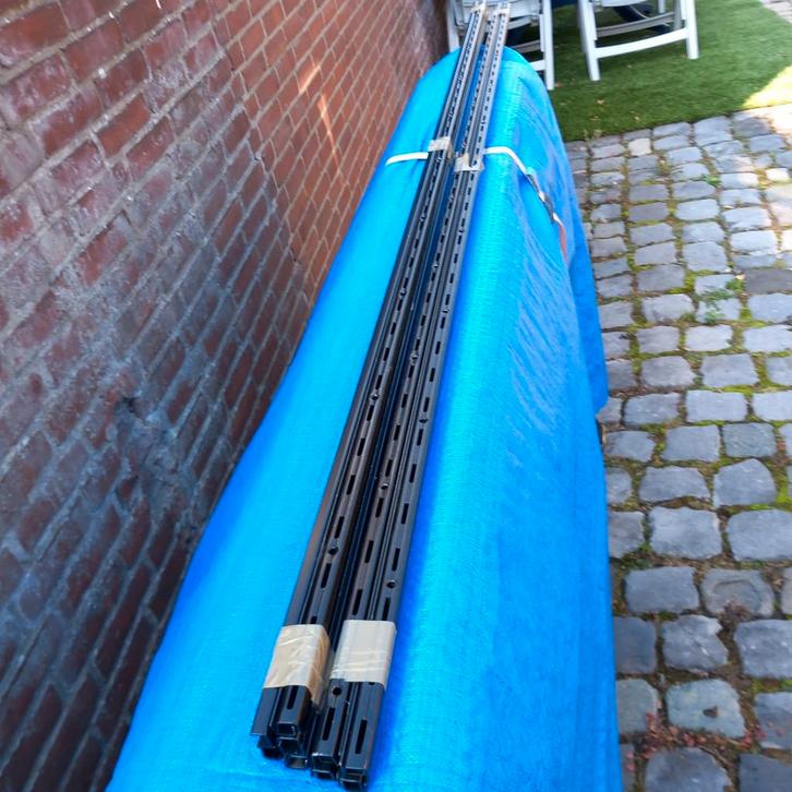 Rail voor schappen en schappendragers en formica planken, Doe-het-zelf en Verbouw, Hout en Planken, Zo goed als nieuw, Plank, Overige houtsoorten