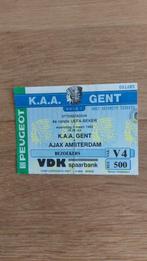 kaart, K.A.A.Gent-AJAX 0-0,                   Uefa-Cup 91/92, Overige typen, Gebruikt, Ajax, Verzenden