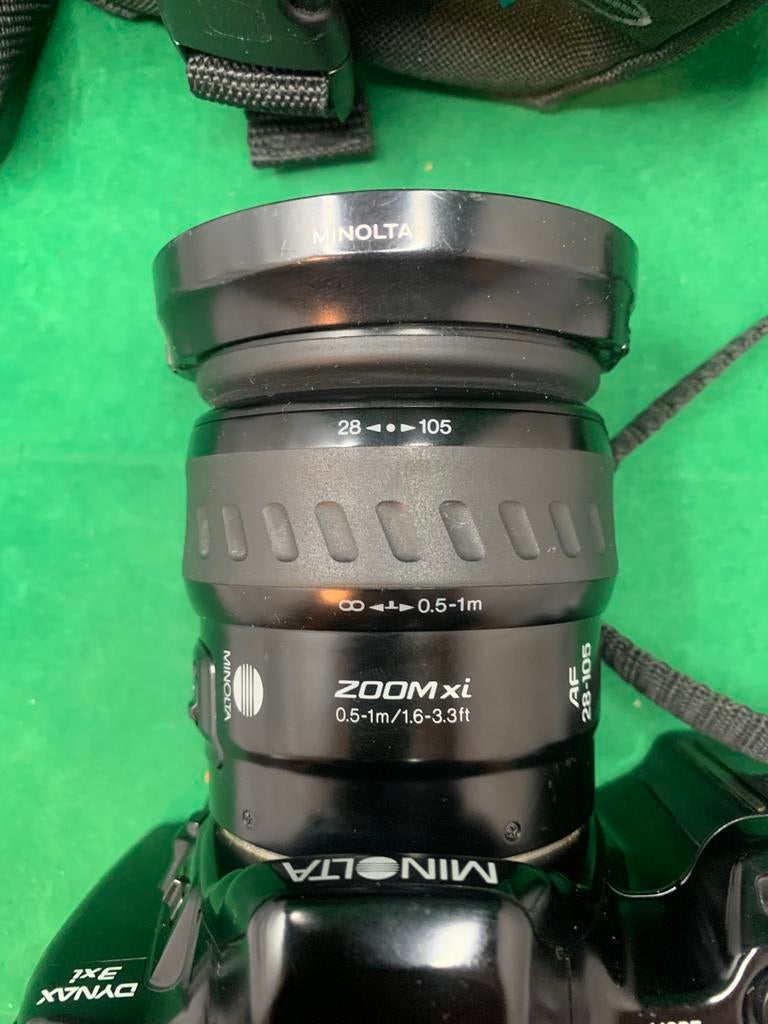 Minolta Dynax 3xi met 28-105mm zoomlens, Ophalen of Verzenden, Gebruikt