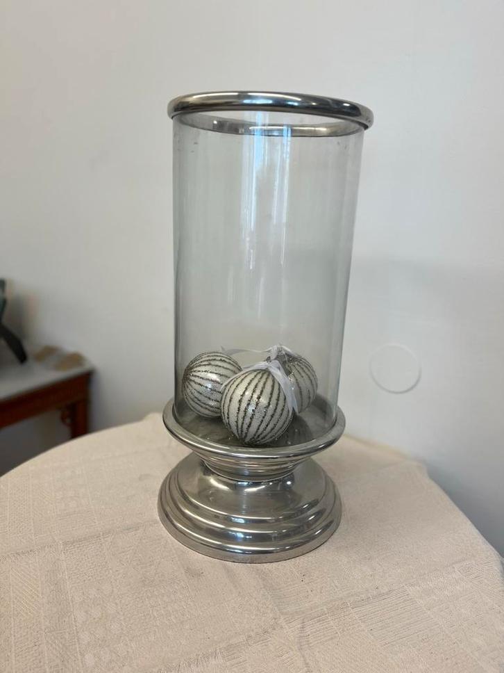 Glazen Decoratie met Zilveren Accent, Antiek en Kunst, Antiek | Woonaccessoires, Ophalen