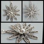 Zilver, filigrain zilveren hanger in bloemvorm, Ophalen of Verzenden, Zilver, Hanger