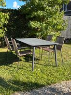 Tuinset Manifesto tafel 90x160cm met 4 stoelen, Ophalen, 4 zitplaatsen, Gebruikt, Eettafel