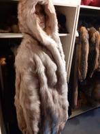 Prachtige echte bontjas bont jas bontmantel +capuchon maat L, Ophalen of Verzenden, Zo goed als nieuw, Maat 42/44 (L), Wit