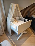 Tweelingbox incl. o.a. matras(hoezen), hemeltje en aerosleep, Ophalen, Gebruikt, Ledikant