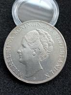 Rijksdaalder 1932 Grof Haar UNC, Zilver, Ophalen of Verzenden, Koningin Wilhelmina, Losse munt