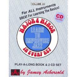 Major & Minor Aebersold volume 24 incl CD's, Muziek en Instrumenten, Bladmuziek, Nieuw, Les of Cursus, Klassiek, Drums of Percussie