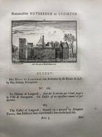 185 / Langerak het Slot Kopergravure 1732, Antiek en Kunst, Ophalen of Verzenden
