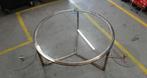 Ronde salontafel met 3 draaibare bijzettafeltjes (goud), Antiek en Kunst, Ophalen