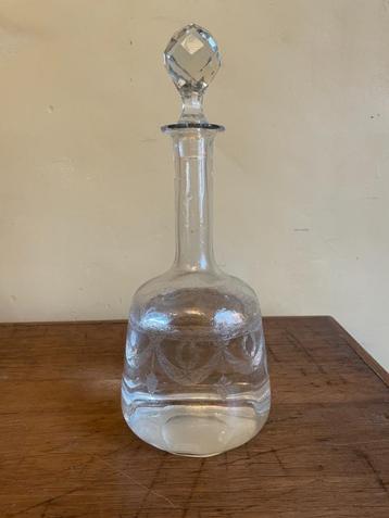 Water Karaf gegraveerd Frans antiek 19e eeuws beschikbaar voor biedingen