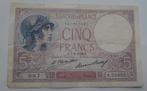 5 Francs 1928 Frankrijk Oud Antiek Bankbiljet Variant D, Postzegels en Munten, Bankbiljetten | Europa | Niet-Eurobiljetten, Frankrijk