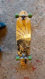 Longboard Skateboard hout met print, Skateboard, Gebruikt, Ophalen of Verzenden, Longboard