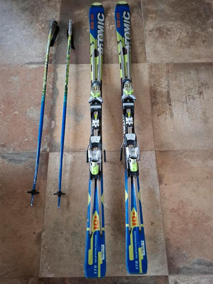 Atomic SX10 Supercross 170 Ski's met Stokken, Sport en Fitness, Skiën en Langlaufen, Gebruikt, Ski's, Atomic, 160 tot 180 cm, Ophalen of Verzenden