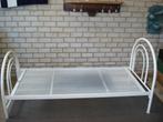 nachtkastje + 1 persoons Stalen bed Dico   208 x 94 cm, Huis en Inrichting, Ophalen, 90 cm, Eenpersoons, Wit