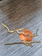 Vintage wandbord hollywood regency zwaluwen, Ophalen of Verzenden