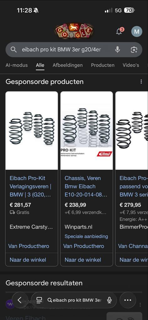 Eibach Pro-Kit Verlaging BMW 3 Serie (NIEUW), Auto-onderdelen, Ophanging en Onderstel, BMW, Nieuw, Ophalen