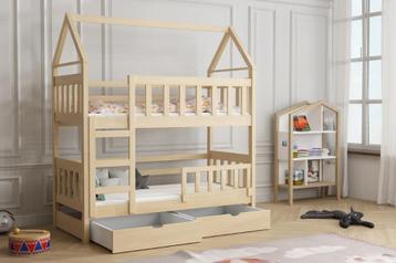Stapelbed SUZY 160x75 of 180x75 matrassen grenen KLEUR beschikbaar voor biedingen