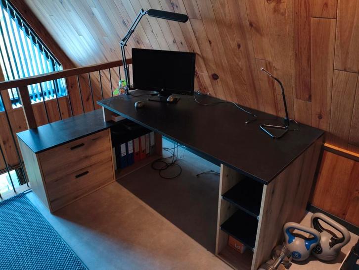 Bureau met Opbergvakken & Ladekast, Huis en Inrichting, Bureaus, Gebruikt, Bureau, Ophalen