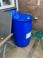Blauwe kunststof ton - 200 liter, Tuin en Terras, Regentonnen, Ophalen, Kunststof, Gebruikt, 150 liter of meer