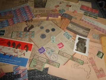 Set 7 Oorlog wo2 bonnen geld munt krant foto document ww2 beschikbaar voor biedingen
