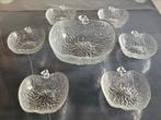 Convetro 7 delig vintage puntgaaf 7 delig glazen schalen set, Antiek en Kunst, Antiek | Glas en Kristal, Ophalen of Verzenden