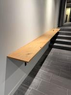 Eiken look plank met zwart stalen ophang systeem 3,5 meter, Doe-het-zelf en Verbouw, Hout en Planken, Ophalen, Gebruikt, 25 tot 50 mm