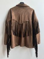 GOLD AND SILVER suedine jasje met franjes mt TU, Verzenden, Parijs, Nieuw, Jasje