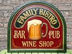 authentiek houten pubbord Bistrot  Bar Pub Wine Shop, Antiek en Kunst, Ophalen of Verzenden