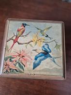 Prachtige antieke blikken doos vogels, Verzamelen, Ophalen of Verzenden, Gebruikt, Overige
