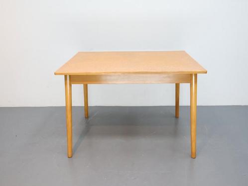 SALE | Vintage eettafel | Blond eiken, Huis en Inrichting, Tafels | Eettafels, Gebruikt, 50 tot 100 cm, 100 tot 150 cm, Vier personen