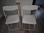 2 klapstoelen van ikea wit, Huis en Inrichting, Stoelen, Ophalen, Gebruikt, Wit
