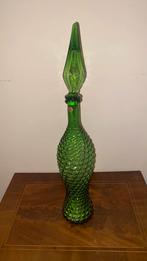 Empoli Vintage Art Fles Groen  Decoratief, Antiek en Kunst, Ophalen of Verzenden