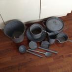 Grijs gewolkt emaille, Antiek en Kunst, Antiek | Emaille, Ophalen