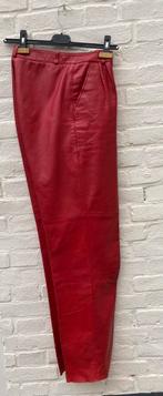 Vintage jaren 70 rode leren pantalon merk Lipstick, Maat 38/40 (M), Ophalen of Verzenden, Zo goed als nieuw, Lang