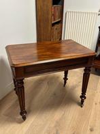 Kleine antieke mahonie schrijftafel / wandtafel, Ophalen of Verzenden