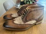 Giorgio veterschoenen mt38 bruin leer izgs, Wit, Ophalen of Verzenden, Zo goed als nieuw, Veterschoenen