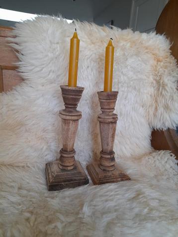 Houten Kandelaren Oud Hout - Hoffman, Aura beschikbaar voor biedingen
