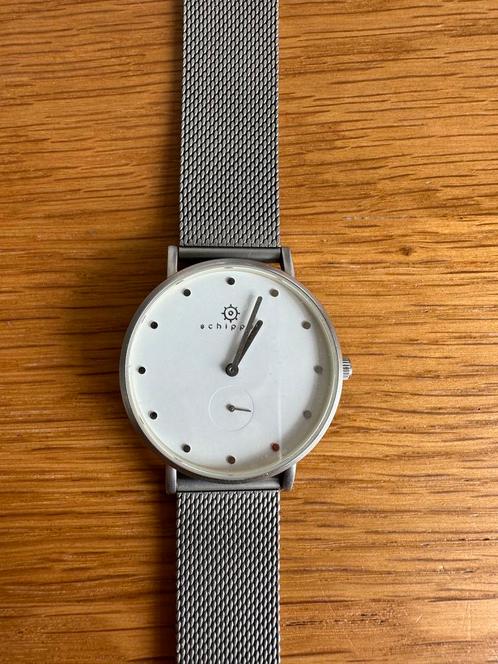 Schipper Heren Polshorloge - Stalen Mesh Band, Sieraden, Tassen en Uiterlijk, Horloges | Heren, Gebruikt, Polshorloge, Overige merken