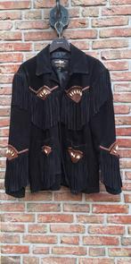 Western jas, zwart suède, maat L/XL, Kleding | Heren, Ophalen of Verzenden, Zo goed als nieuw, Maat 56/58 (XL), Zwart