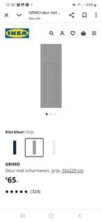 Ikea pax kast deur kleur grijs, Ophalen, Zo goed als nieuw, 50 tot 100 cm, 200 cm of meer