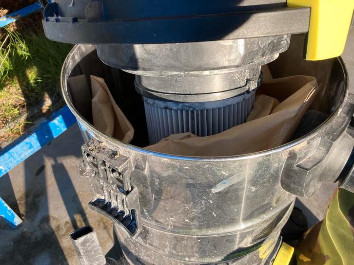 Parksite Stofzuiger met Boormachine Aansluiting, Witgoed en Apparatuur, Stofzuigers, Gebruikt, Stofzuiger, 2000 watt of meer, Stofzak