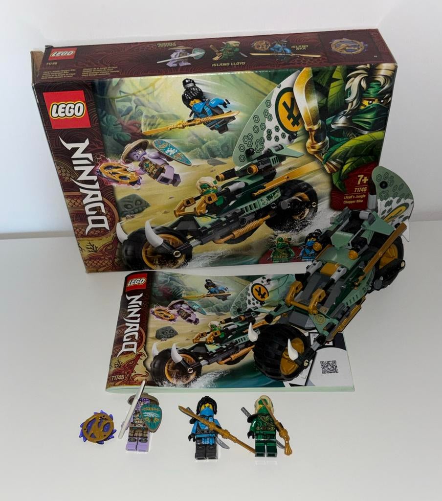 Lego ninjago lloyd jungle chopper bike 71745 compleet, Ophalen of Verzenden, Zo goed als nieuw