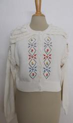 Schattig folklore/trachten look vestje met borduursels! L, Kleding | Dames, Verzenden, Zo goed als nieuw, Maat 42/44 (L), Beige