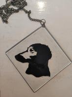 Retro
Glazen raam hanger aan een ketting dik glas, Ophalen